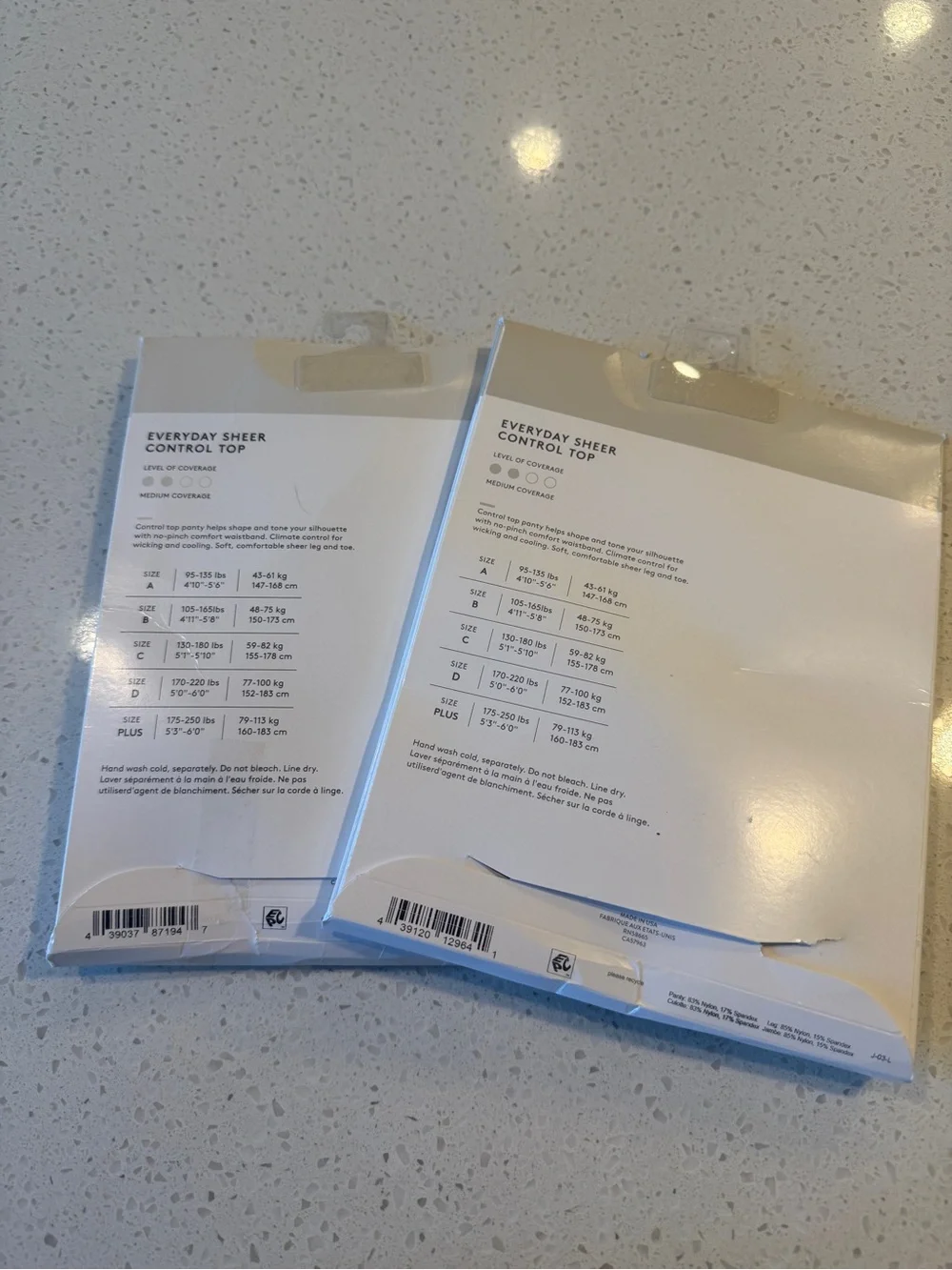Nordstrom Rack Everyday Sheer Control Top Pantyhose Size A Lot of 2
